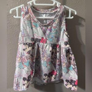 Charming Disney Kids Sleeveless Dress - Pink and Blue